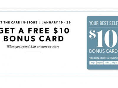Free $10 Bonus Card @ Chapters