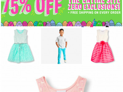 Up To 75% off Everything @ Children's Place