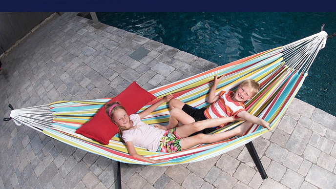 Vivere Double Hammock With Stand $114.99 Shipped @ Amazon.ca