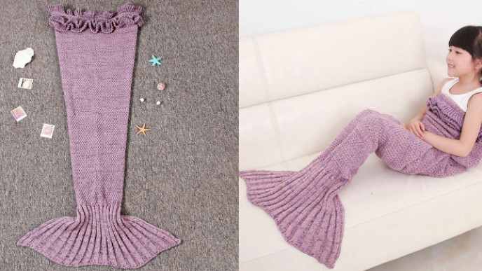 Kids Knitted Mermaid Blanket $8.49 @ Amazon Canada Seller