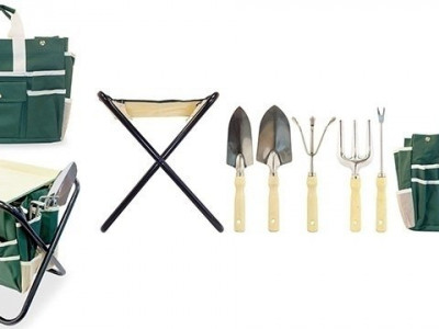 Garden Stool & Tool Set 