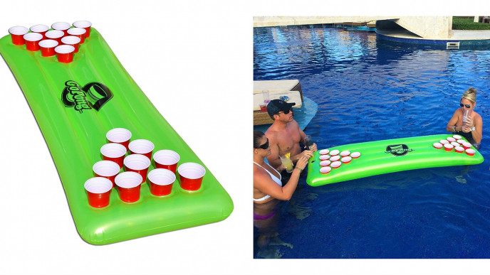 Floating Pool Pong Table $37.92 @ Amazon