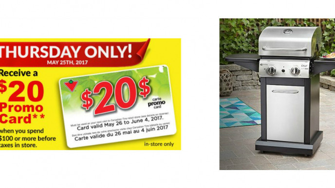 FREE $20 Gift Card With $100 Spend @ Canadian Tire