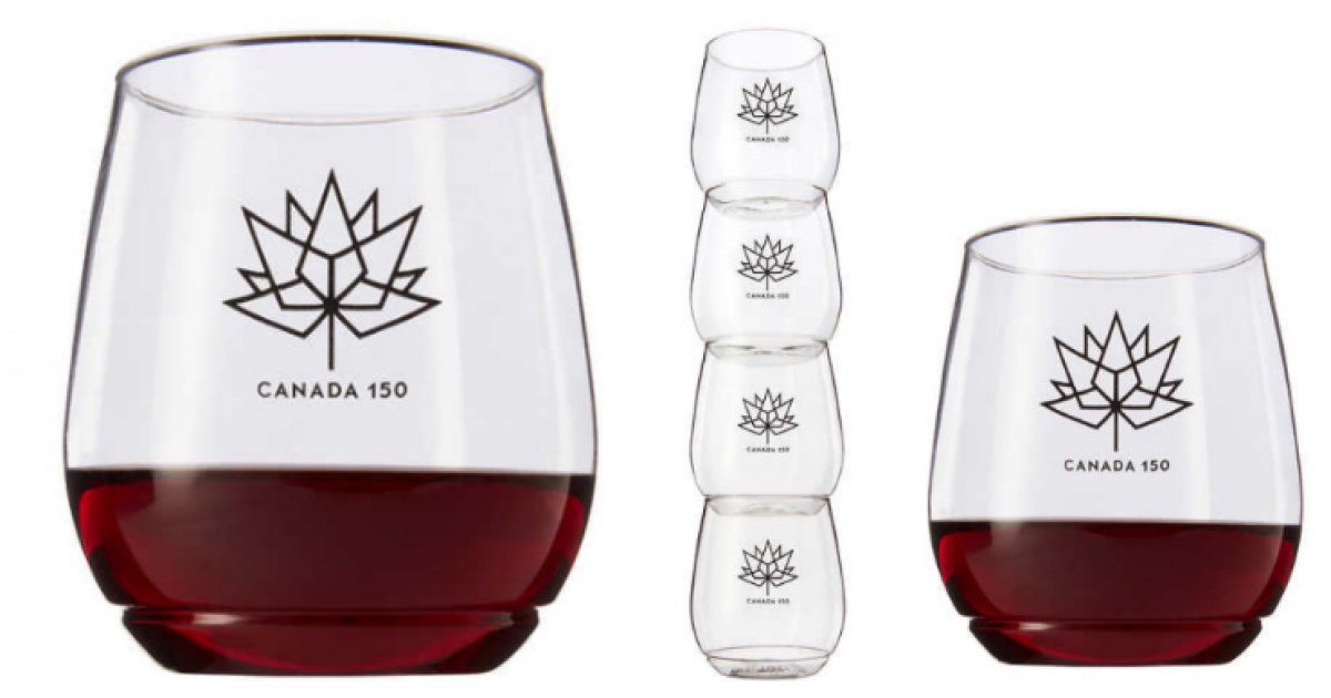 Canada 150 Wine Glass Set 29.99 Shipped Costco.ca