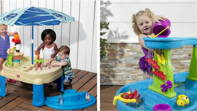 rain showers splash pond sand and water table step2