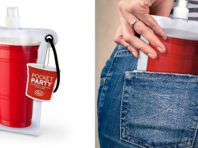 Pocket Party Flat Flask $11 @ Amazon