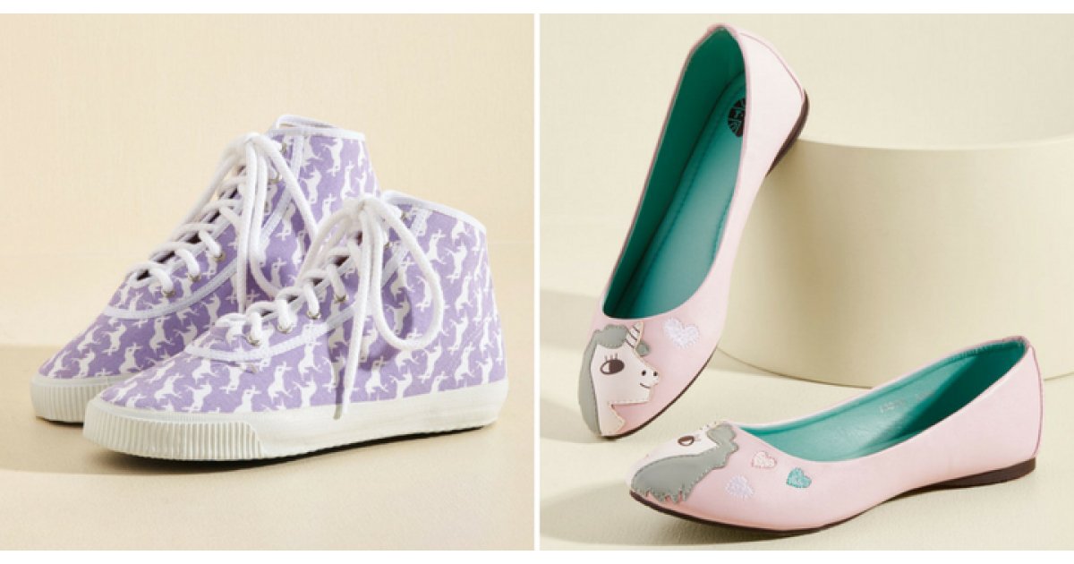 gold unicorn shoes