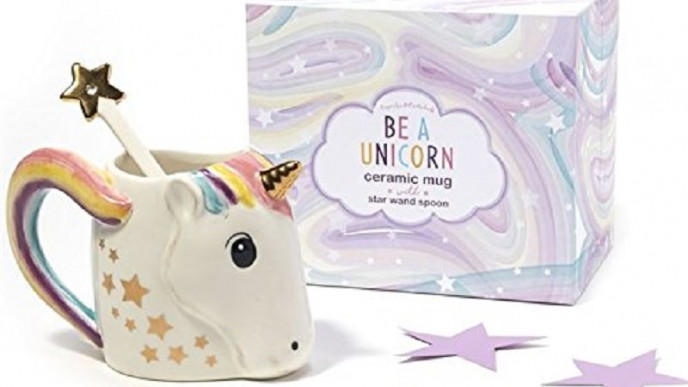Unicorn Mug & Metallic Star Stirrer $19.95 @ Amazon Canada