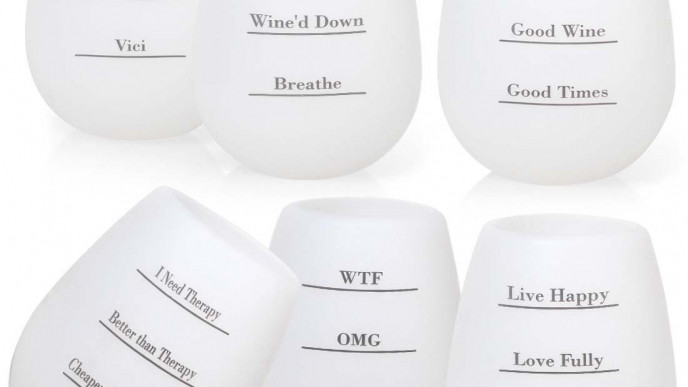 Unbreakable Silicone Glasses With Sayings $22.41 @ Amazon Seller Bundle Monster