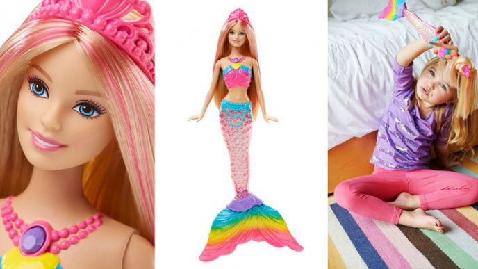 Barbie Rainbow Lights Mermaid $19 @ Walmart.ca