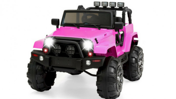 12V Pink Ride-On Truck w Parent Control 
