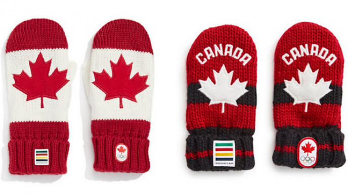 2018 Canada Olympic Mittens 2 for $24 @ The Bay