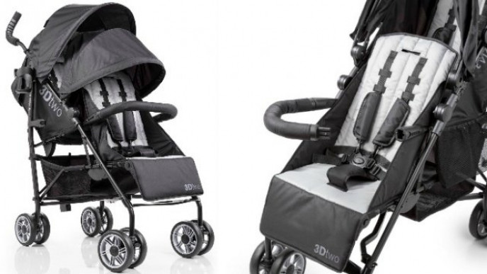 3d two double stroller