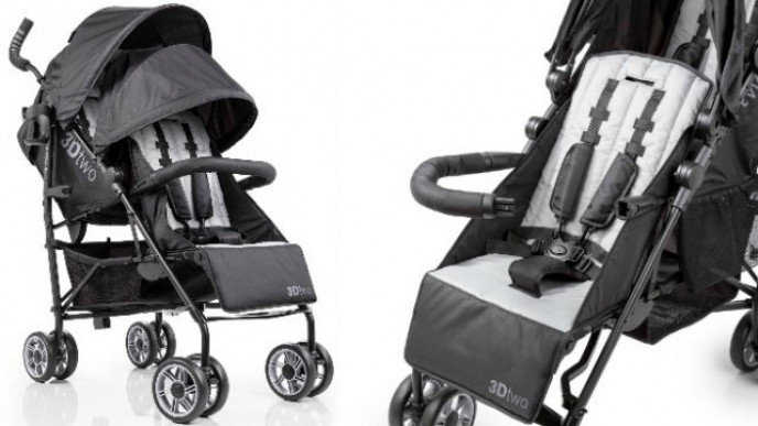 3dtwo double convenience stroller