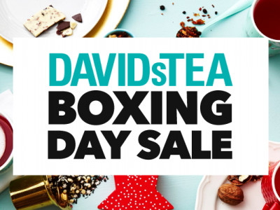 Boxing Day 40% off Tea & Accessories @ Davids Tea