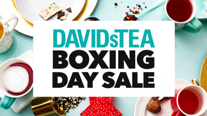 Boxing Day 40% off Tea & Accessories @ Davids Tea