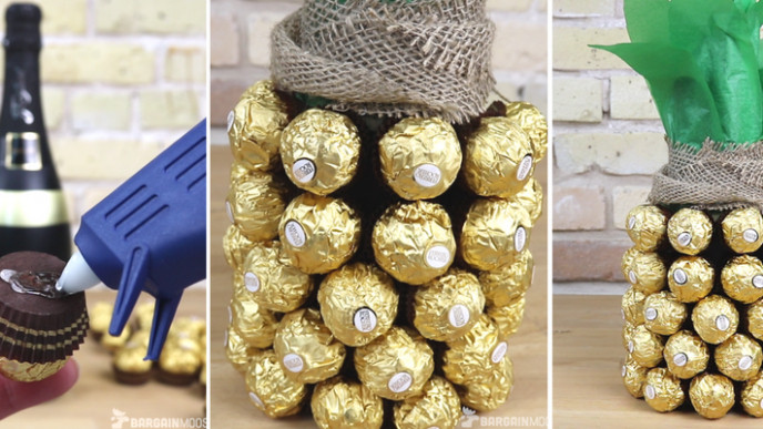 How to Wrap a Champagne & Chocolate Pineapple