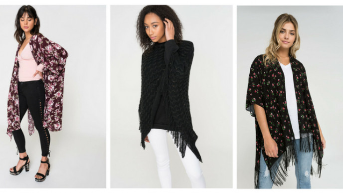 Buy 1, Get 1 50% off Kimonos & Ponchos @ Ardene