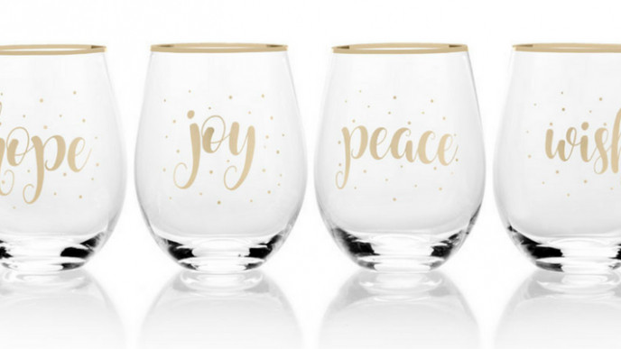 Mikasa Set of Four Stemless Wine Glasses $16.25