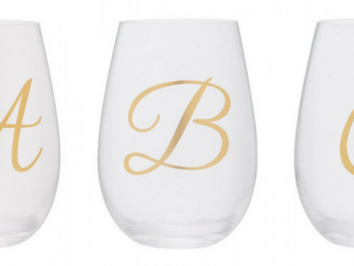 50% off Monogram Wine Glasses