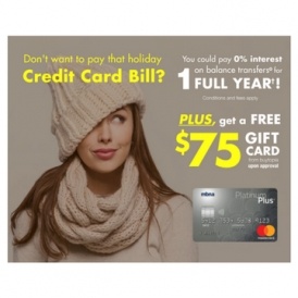 FREE $75 Gift Card with Mastercard Signup