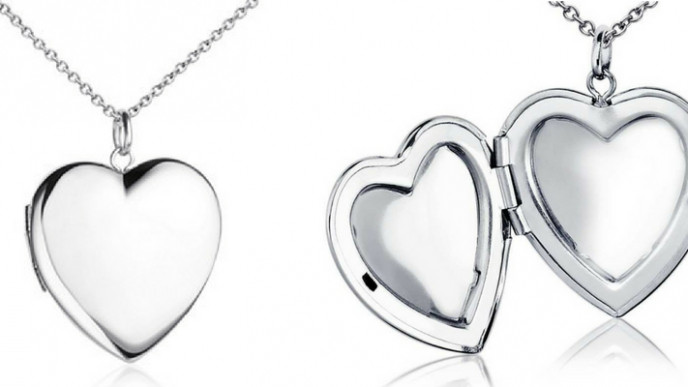 50% off Silver Engravable Heart Locket @ Blue Nile