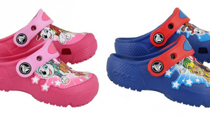 pink paw patrol crocs