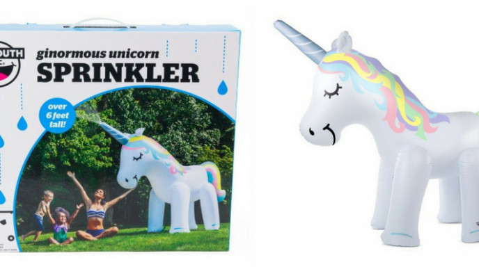 This 7-Foot-Tall Unicorn Sprinkler is Back on Sale!
