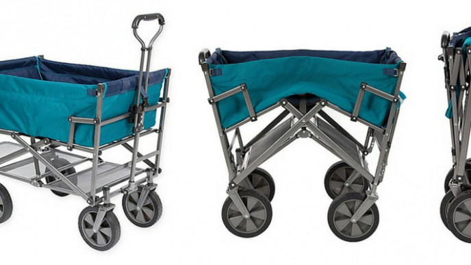 This Folding Wagon has TWO Levels for More Storage!