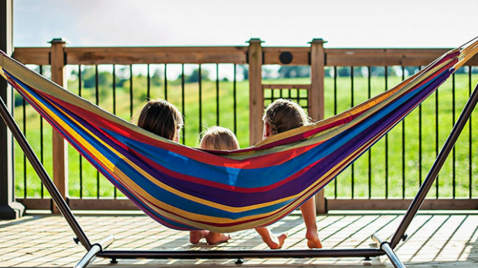 Vivere Double Hammock with Stand for $119.99