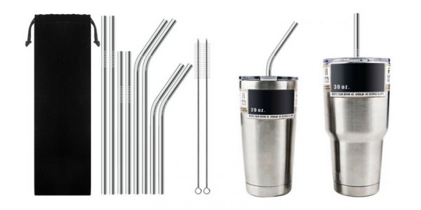 Set of 8 Reusable Straws for $14.99 @ Amazon.ca