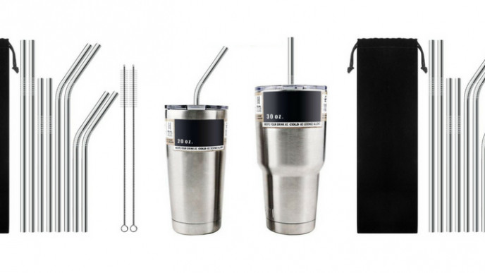 Set of 8 Reusable Straws for $14.99 @ Amazon.ca