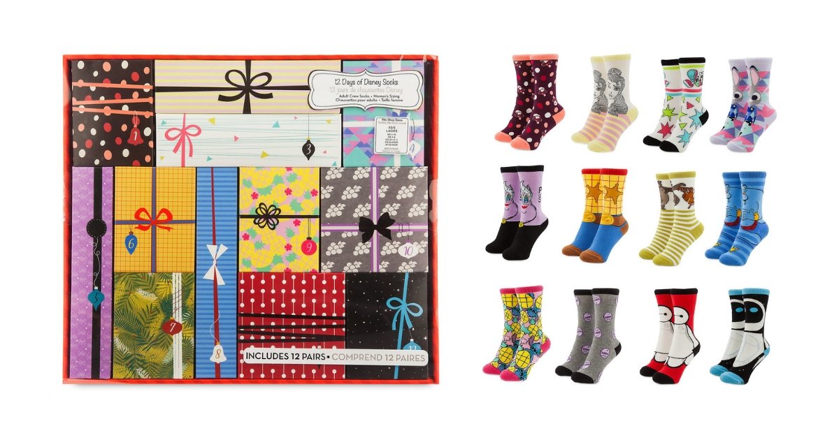 12 Days of Disney Socks Advent Calendars Disney