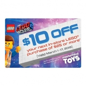 $10 LEGO Card with $25+ LEGO purchase
