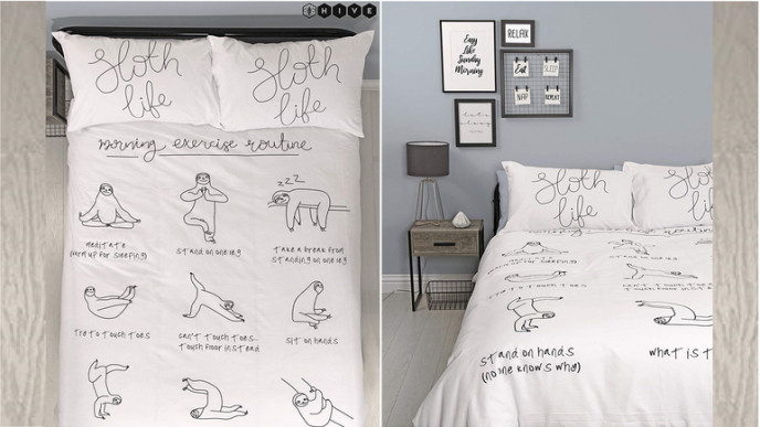 Hive Sloth Life Single Duvet Cover Pillowcase Set 41 Next