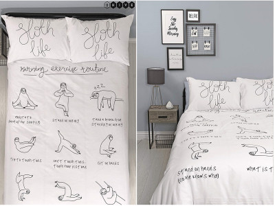 Sloth Life Duvet Cover & Pillowcase Set
