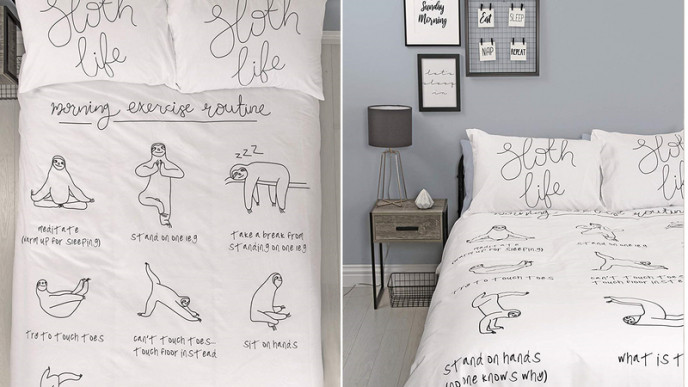 Sloth Life Duvet Cover & Pillowcase Set
