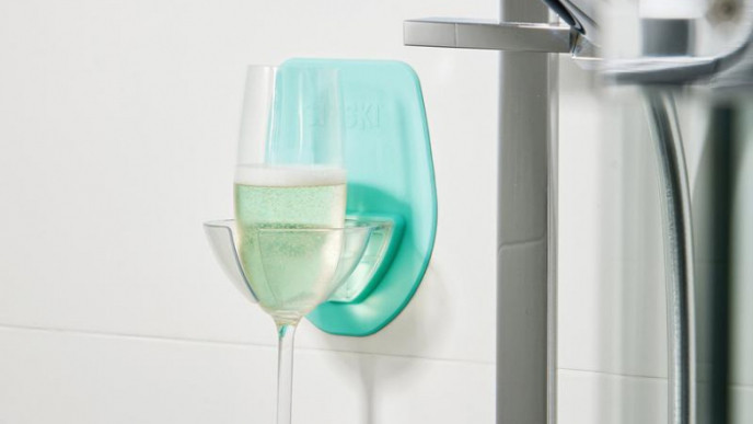 Sipski Shower Wine Glass Holder for $18