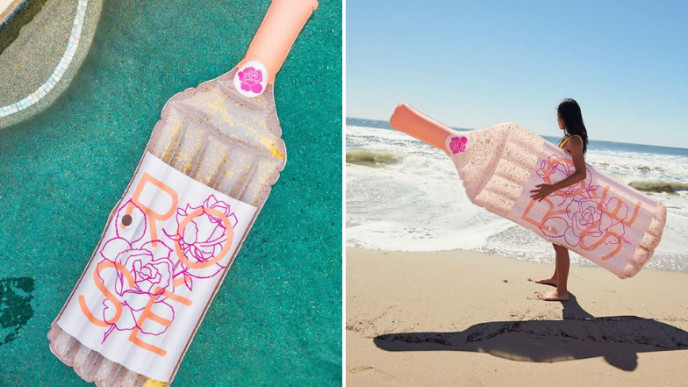 Glitter Rosé Pool Float on Sale for Just $24