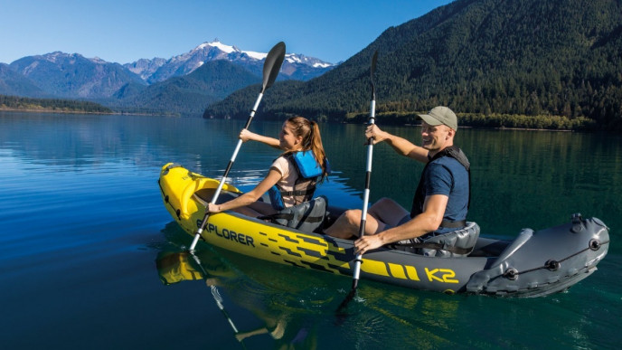 Intex Explorer K2 Inflatable Kayak With Aluminum Oars & Air Pump $129.99 Delivered (With Code) @ Cabela's
