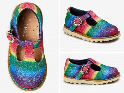 Next Rainbow Glitter Shoes 