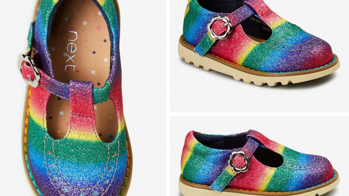 Next Rainbow Glitter Shoes 