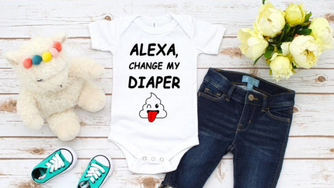 "Alexa, Change My Diaper" Bodysuit $18.75