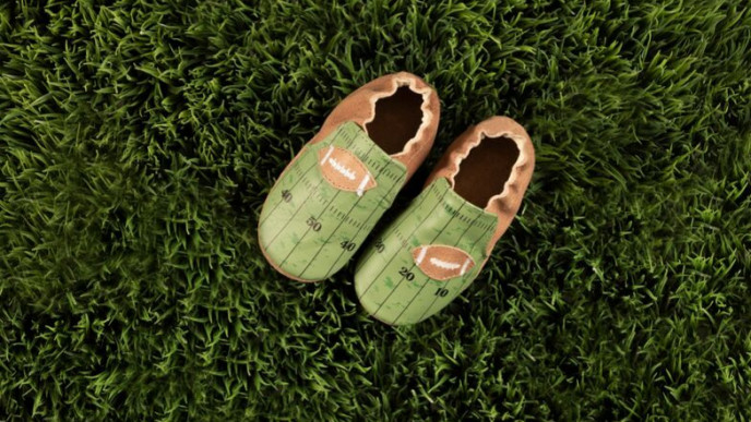 The Cutest Shoes for Your Little Football Fan