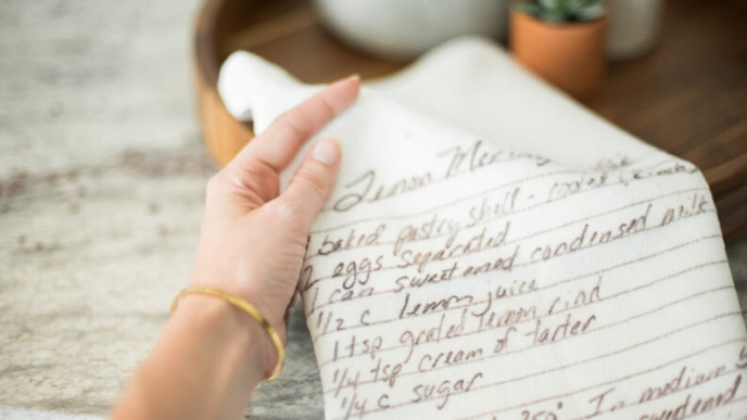 You Can Print Family Recipes on Tea Towels!
