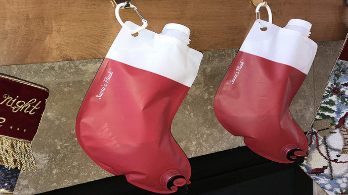 Forget The Stocking! I'm Hanging A Party Flask On My Mantelpiece!