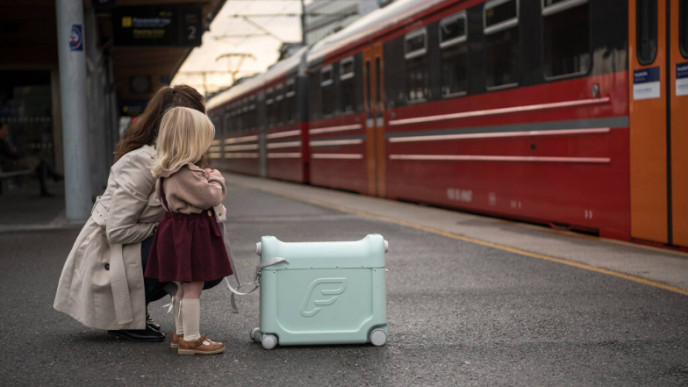 This Ride-On Suitcase is Also a Child's Bed!