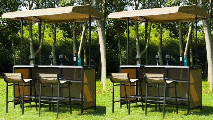 Outsunny 3 Piece Outdoor Bar $498 Shipped @ Walmart