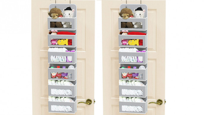 Simple Houseware Over Door/Wall Mount 6 Clear Window Pocket Organizer $17.33 @ Amazon Canada