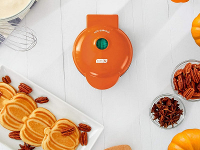 Dash Mini Pumpkin Waffle Maker $20.20